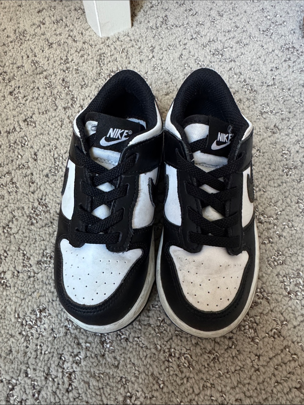 Nike Kids Panda Dunks Black and White Low-Top Sneakers